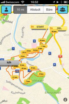 GP Bern iPhone App Karte