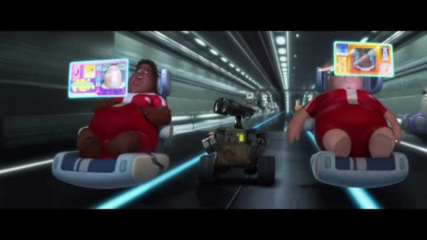 Screenshot einer Szene aus dem Film WALL-E aus dem Jahre 2008.