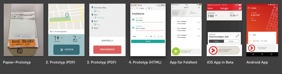 lezzgo alle Prototypen und aktuelle App