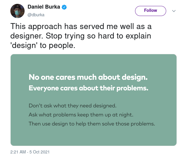 Screenshot des verlinkten Tweets von Daniel Burka