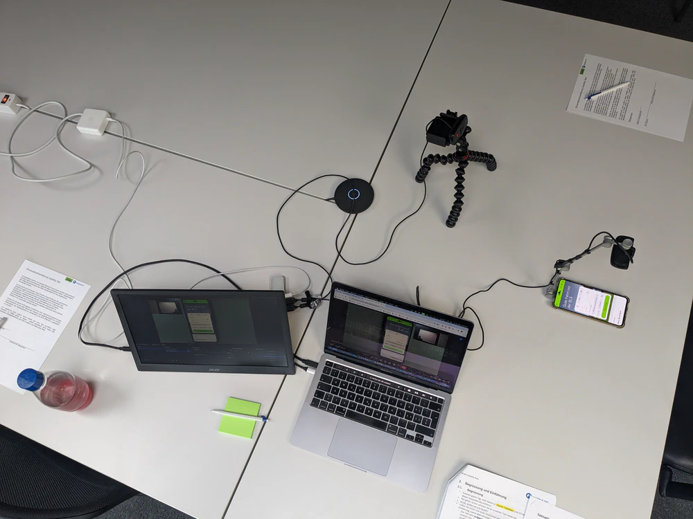 Hybrider Usability Test – Das Setup