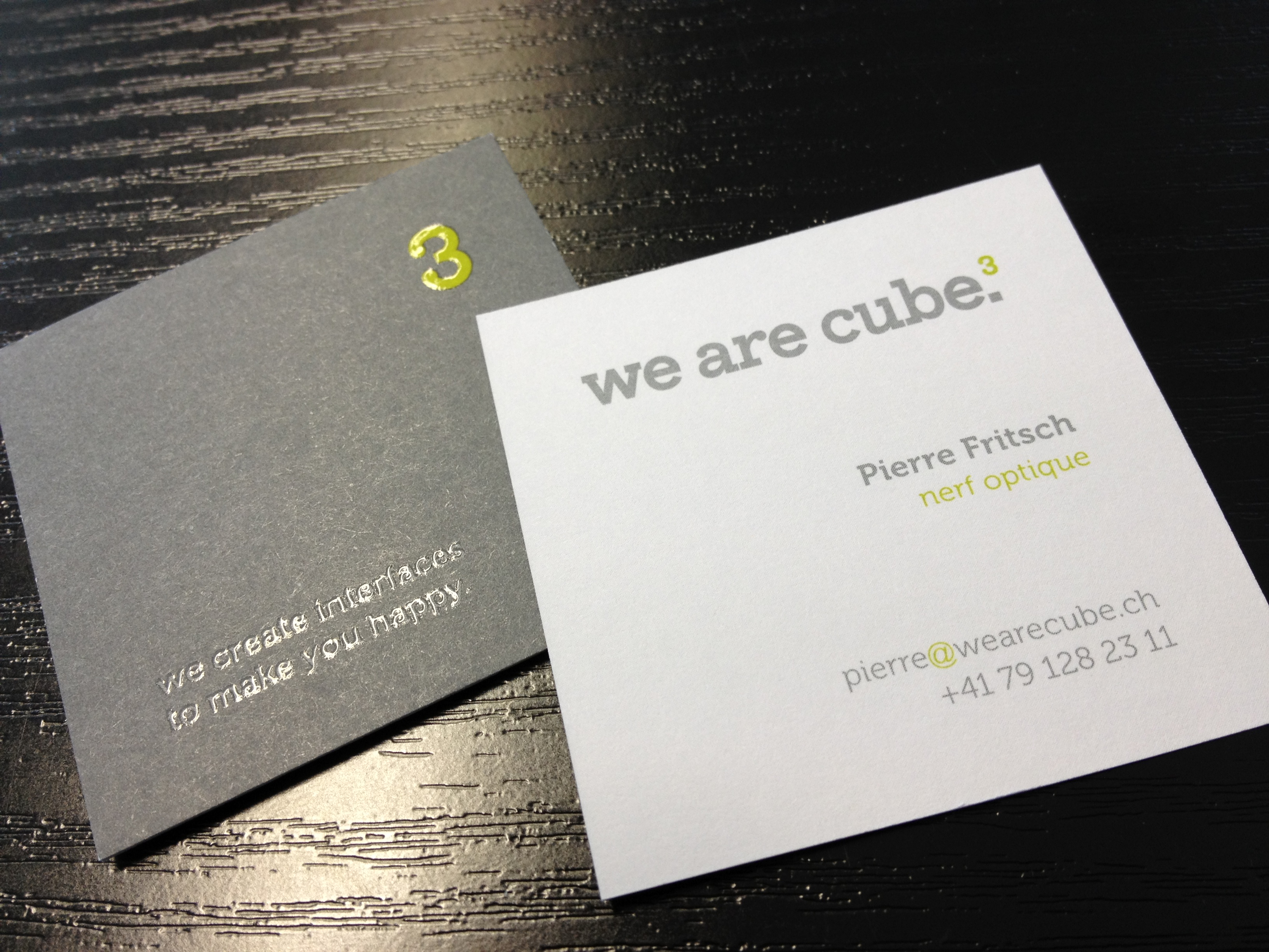 Our new business cards.